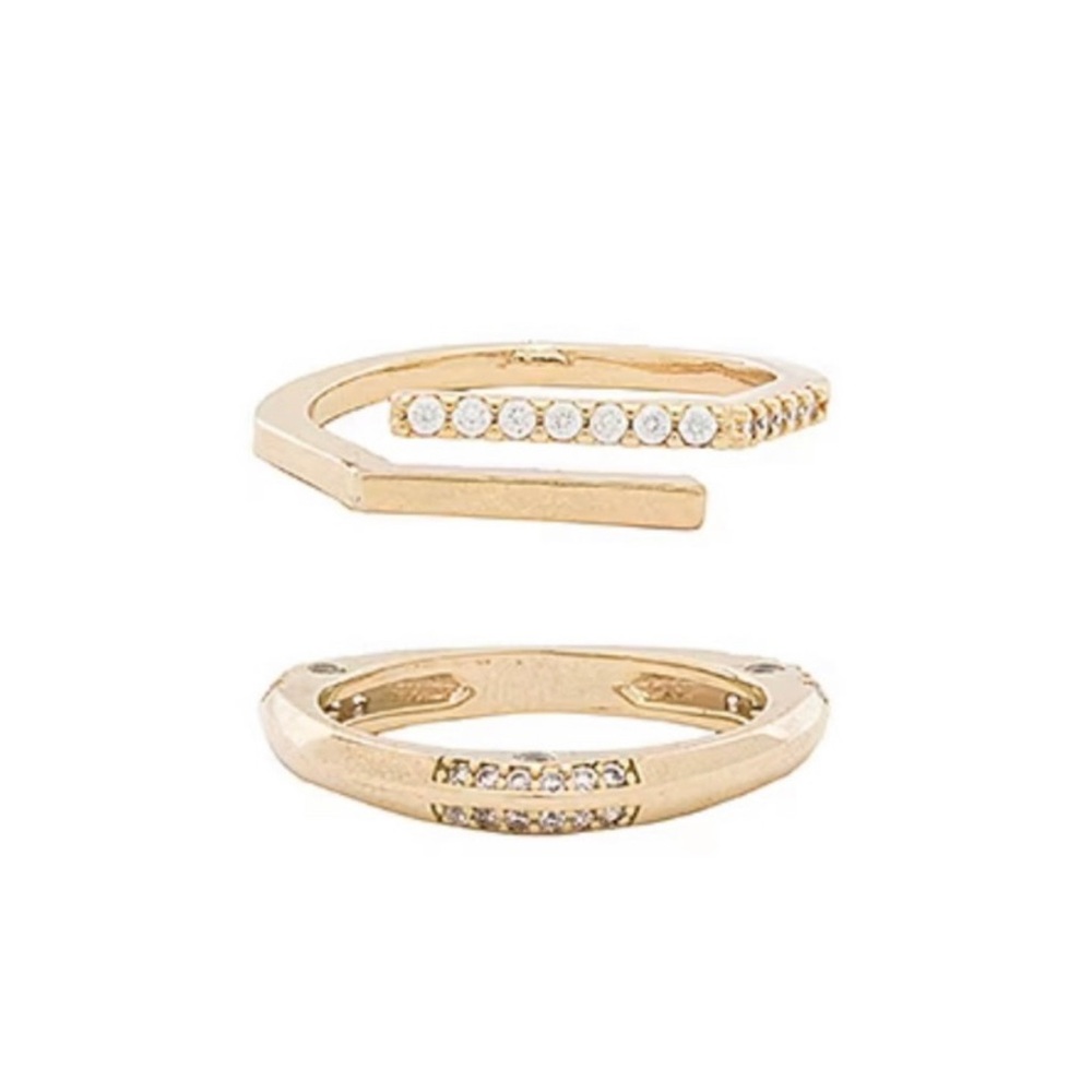 Ettika 18K Gold Plated Ring Set Size 7